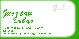 gusztav bobar business card